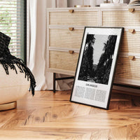 Los Angeles Print Black and White No 1, Los Angeles Wall Art, Los Angeles Poster, Los Angeles, LA, California, USA, United States