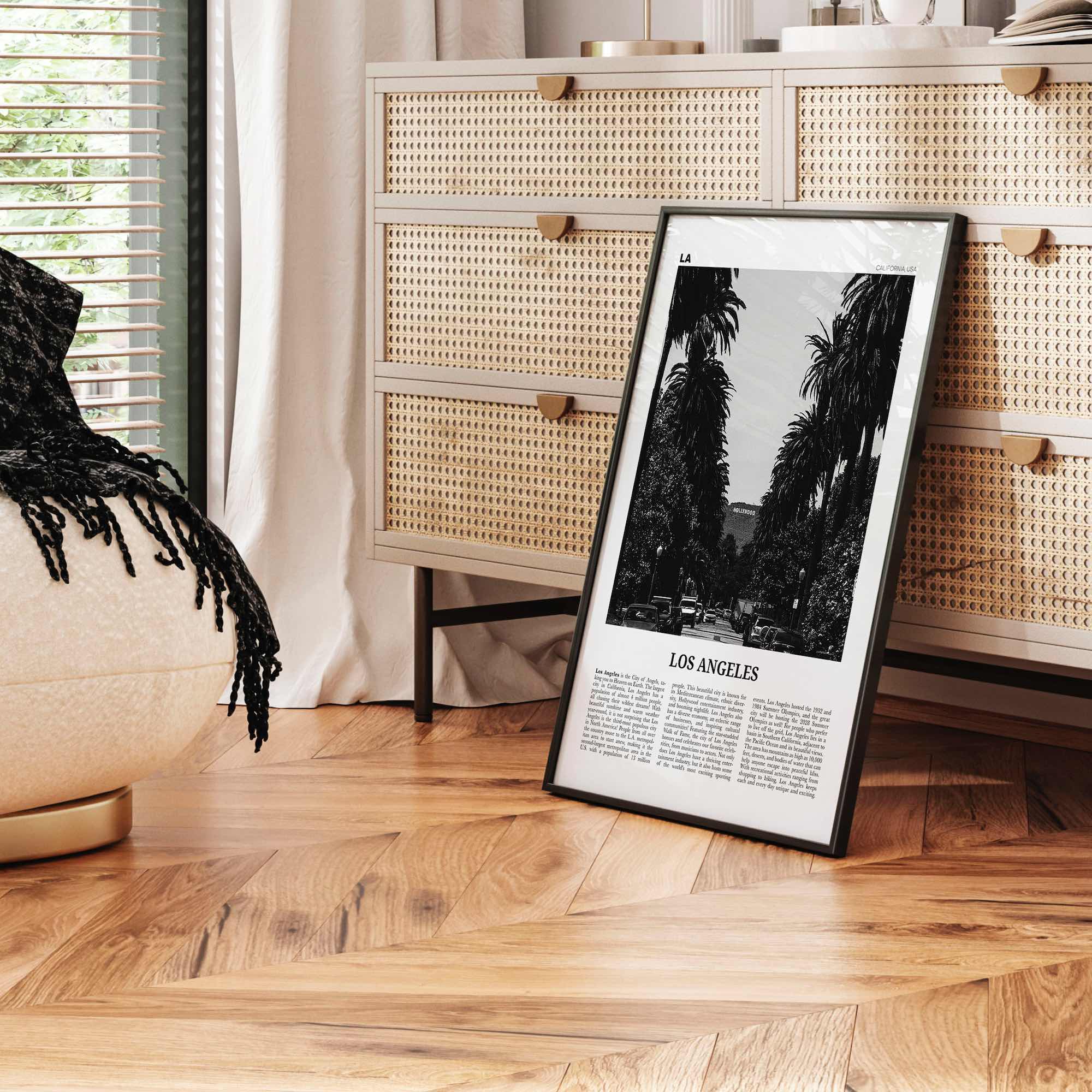 Los Angeles Print Black and White No 1, Los Angeles Wall Art, Los Angeles Poster, Los Angeles, LA, California, USA, United States