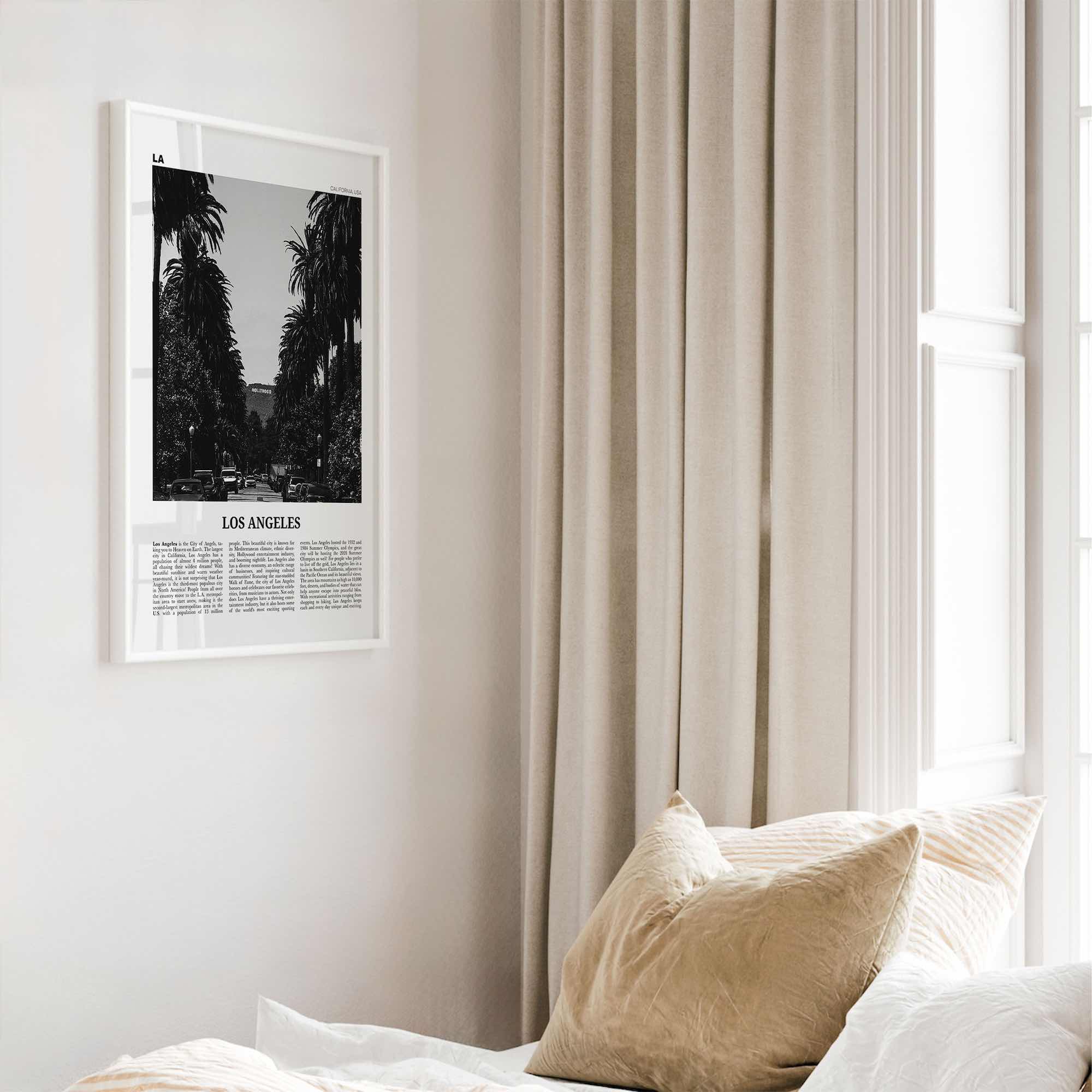 Los Angeles Print Black and White No 1, Los Angeles Wall Art, Los Angeles Poster, Los Angeles, LA, California, USA, United States