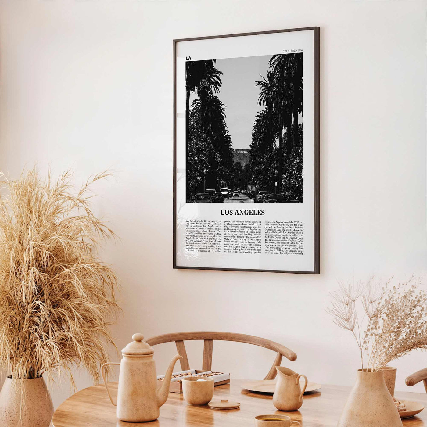 Los Angeles Print Black and White No 1, Los Angeles Wall Art, Los Angeles Poster, Los Angeles, LA, California, USA, United States