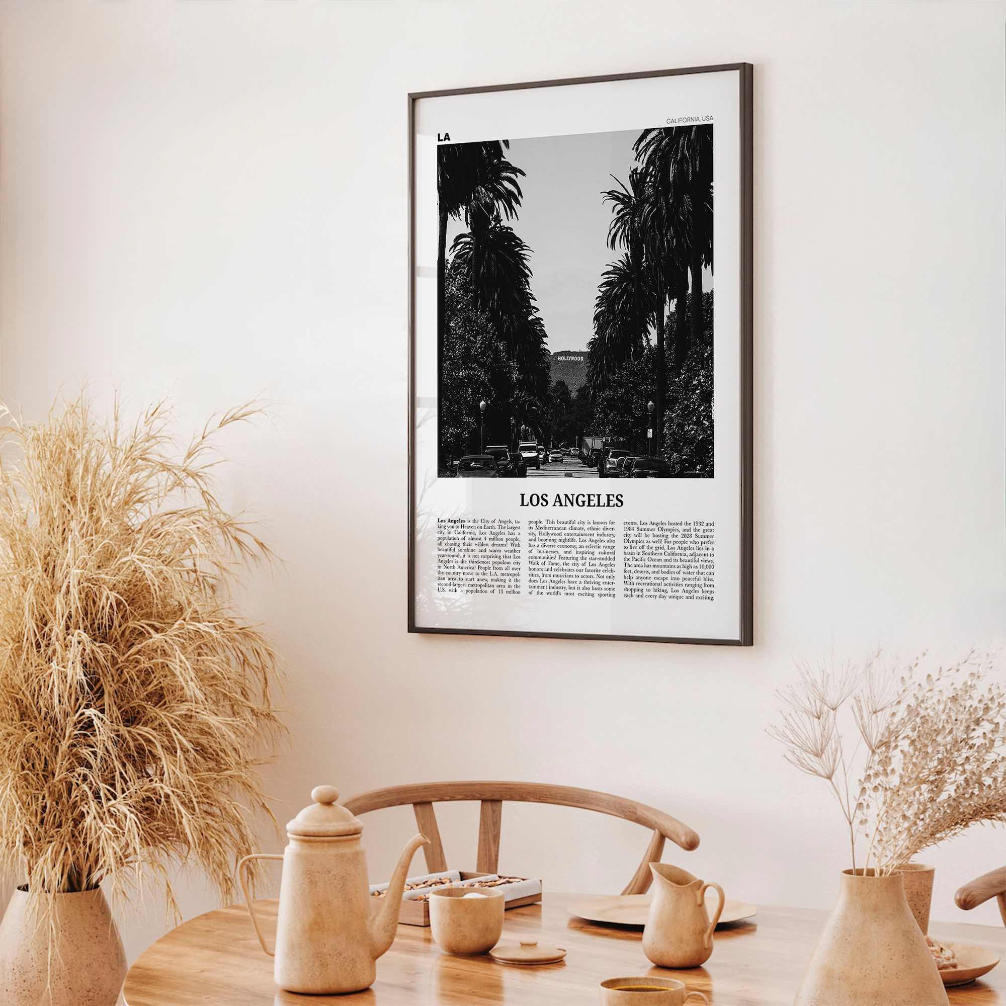 Los Angeles Print Black and White No 1, Los Angeles Wall Art, Los Angeles Poster, Los Angeles, LA, California, USA, United States