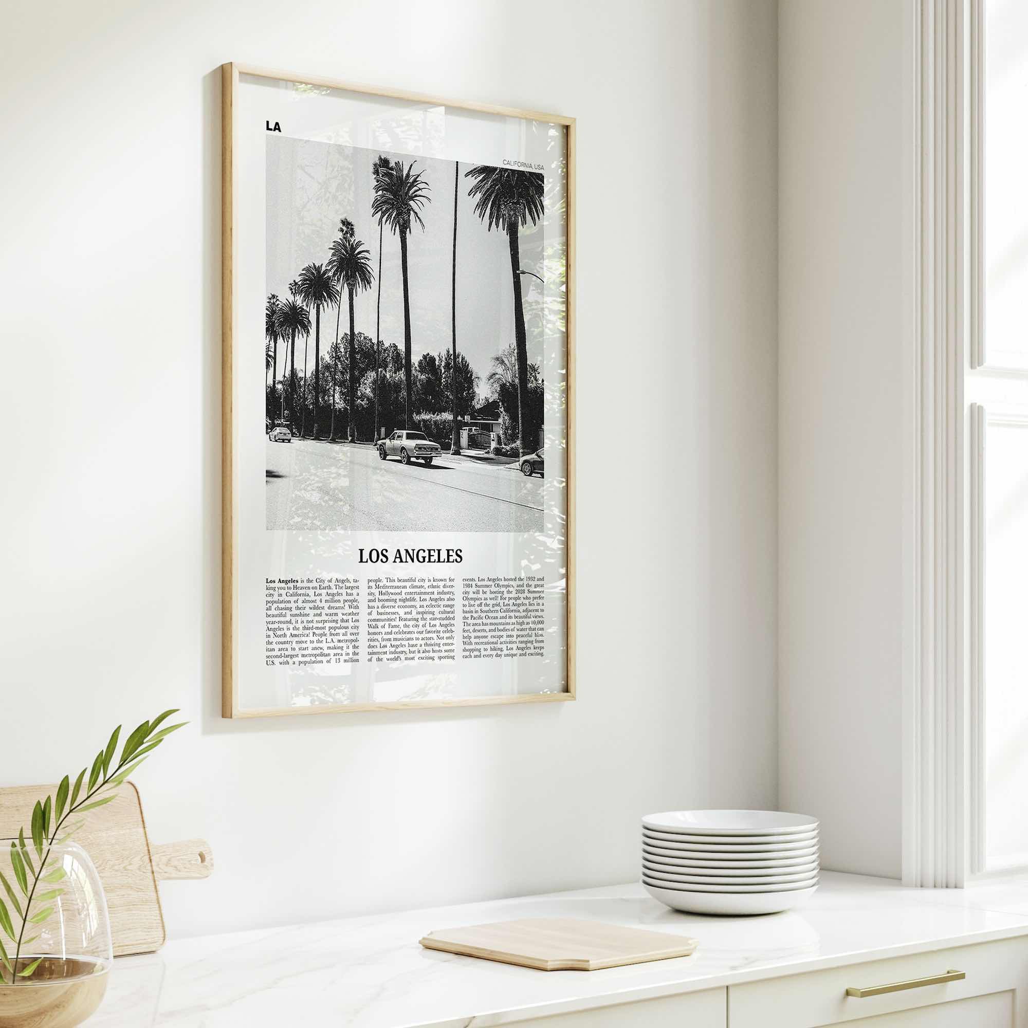 Los Angeles Print Black and White No 2, Los Angeles Wall Art, Los Angeles Poster, Los Angeles, LA, California, USA, United States