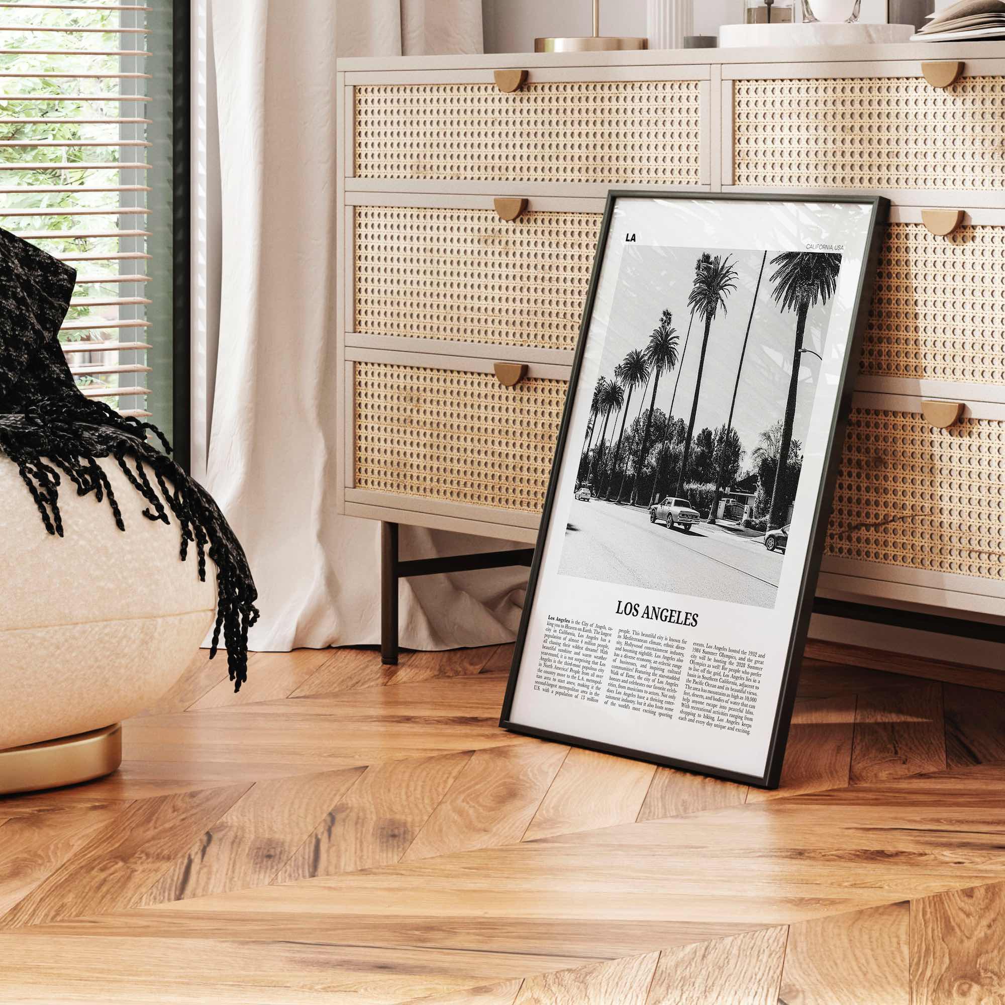 Los Angeles Print Black and White No 2, Los Angeles Wall Art, Los Angeles Poster, Los Angeles, LA, California, USA, United States