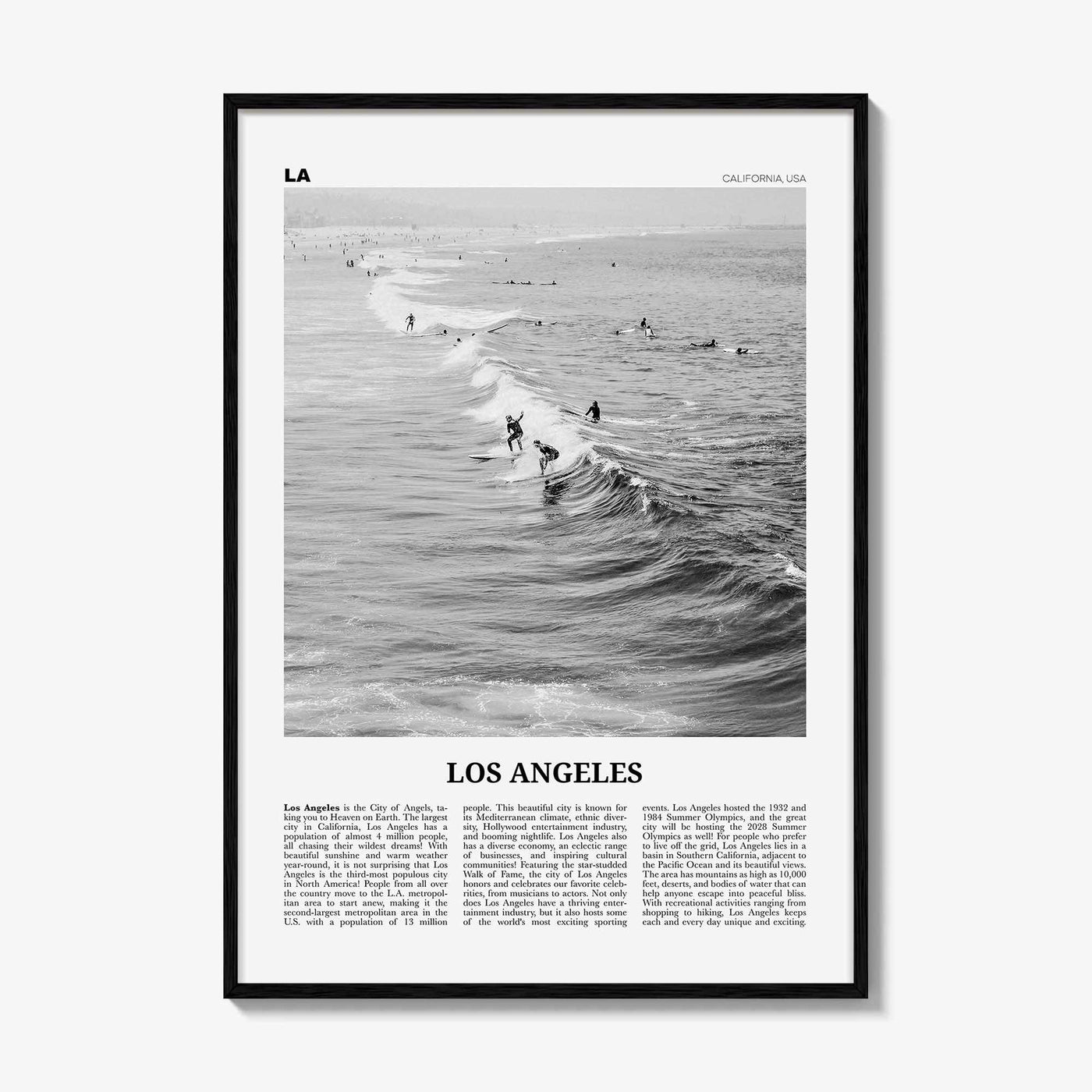 Los Angeles Print Black and White No 3, Los Angeles Wall Art, Los Angeles Poster, Los Angeles, LA, California, USA, United States