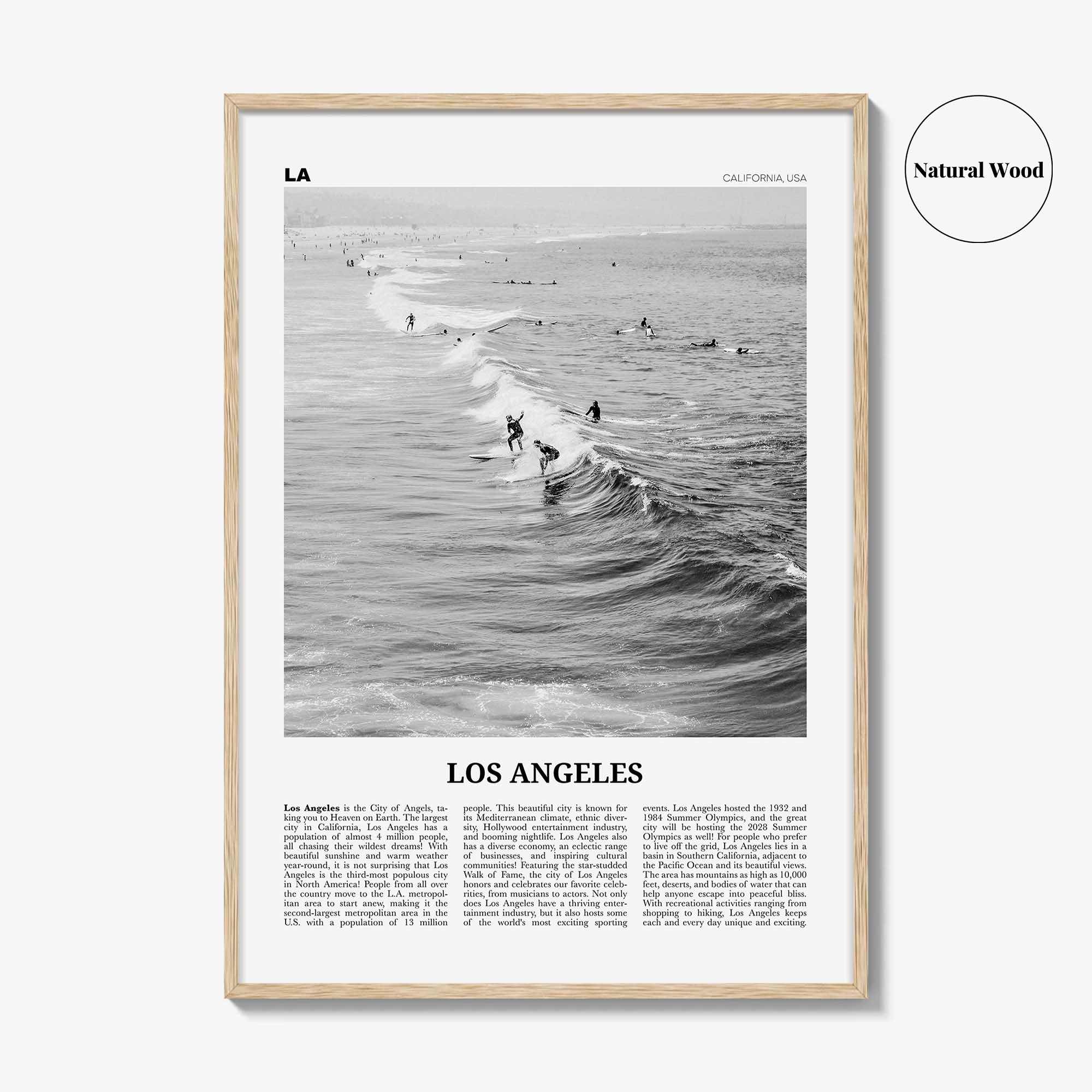 Los Angeles Print Black and White No 3, Los Angeles Wall Art, Los Angeles Poster, Los Angeles, LA, California, USA, United States