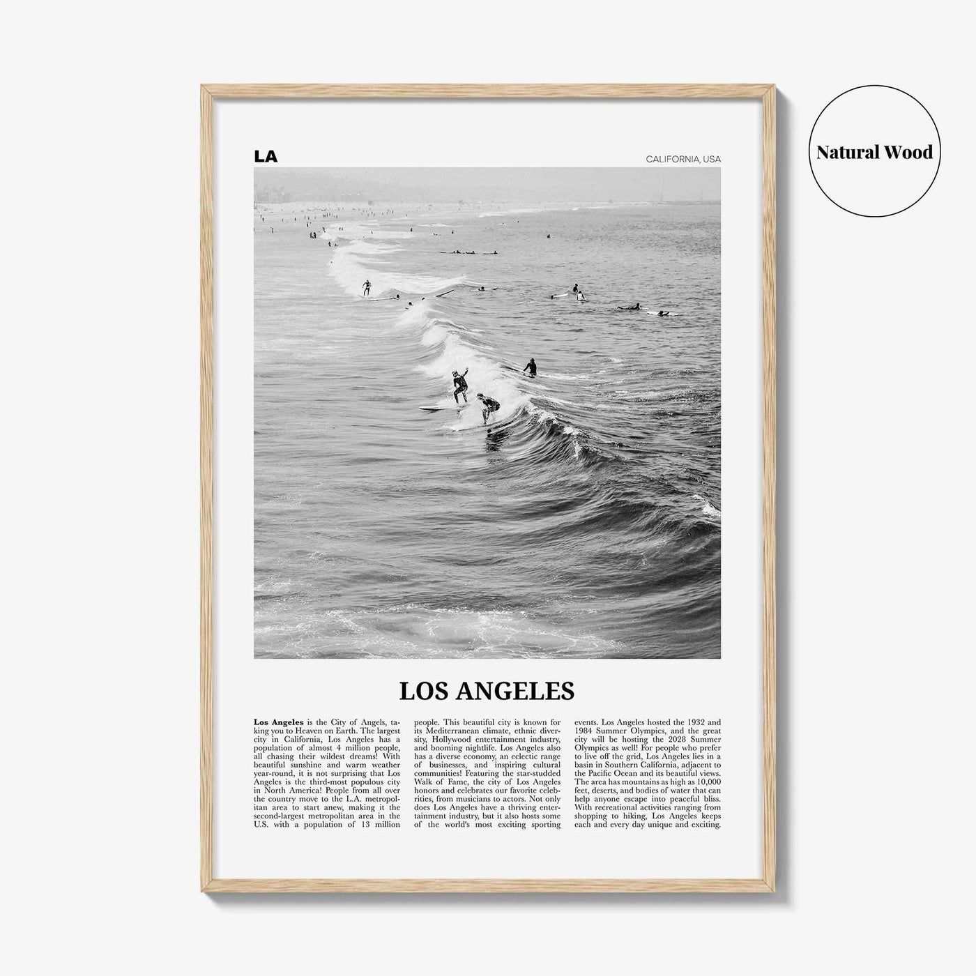 Los Angeles Print Black and White No 3, Los Angeles Wall Art, Los Angeles Poster, Los Angeles, LA, California, USA, United States