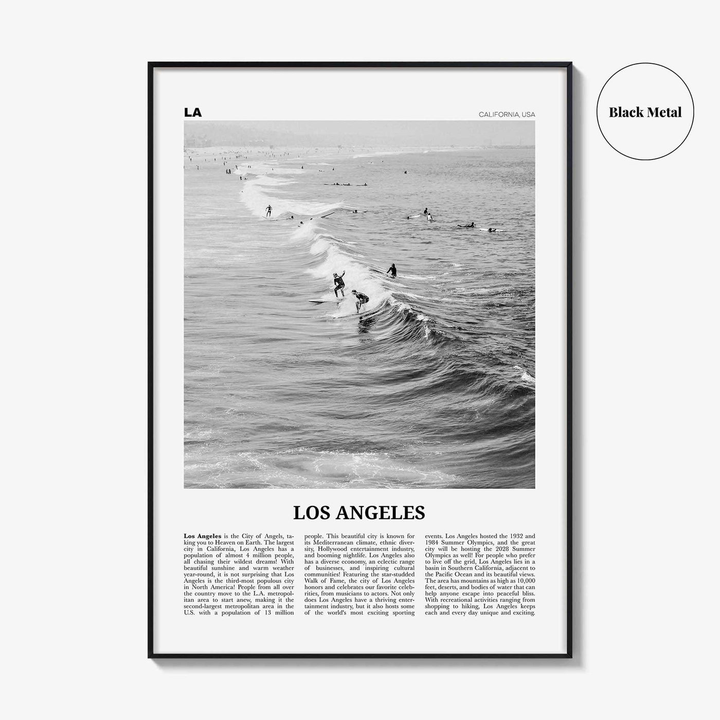 Los Angeles Print Black and White No 3, Los Angeles Wall Art, Los Angeles Poster, Los Angeles, LA, California, USA, United States
