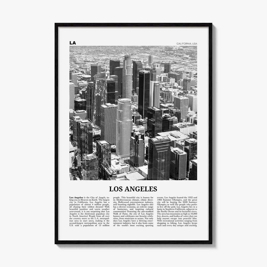Los Angeles Print Black and White No 5, Los Angeles Wall Art, Los Angeles Poster, LA, California, USA, United States, North America