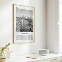 Los Angeles Print Black and White No 6, Los Angeles Wall Art, Los Angeles Poster, Los Angeles Photo, Los Angeles Map, California, USA