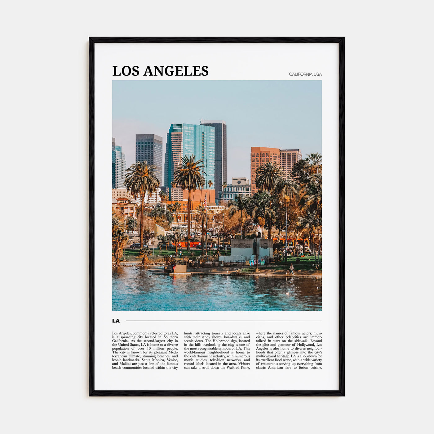 Los Angeles Travel Color No 1 Poster