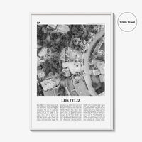 Los Feliz Print Black and White, Los Feliz Wall Art, Los Feliz Poster, Los Feliz Photo, Los Feliz Decor, California, Los Angeles