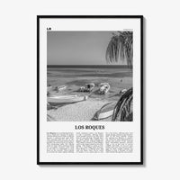 Los Roques Print Black and White, Los Roques Wall Art, Los Roques Poster, Los Roques Photo, Los Roques Wall Décor, Los Roques Map, Venezuela