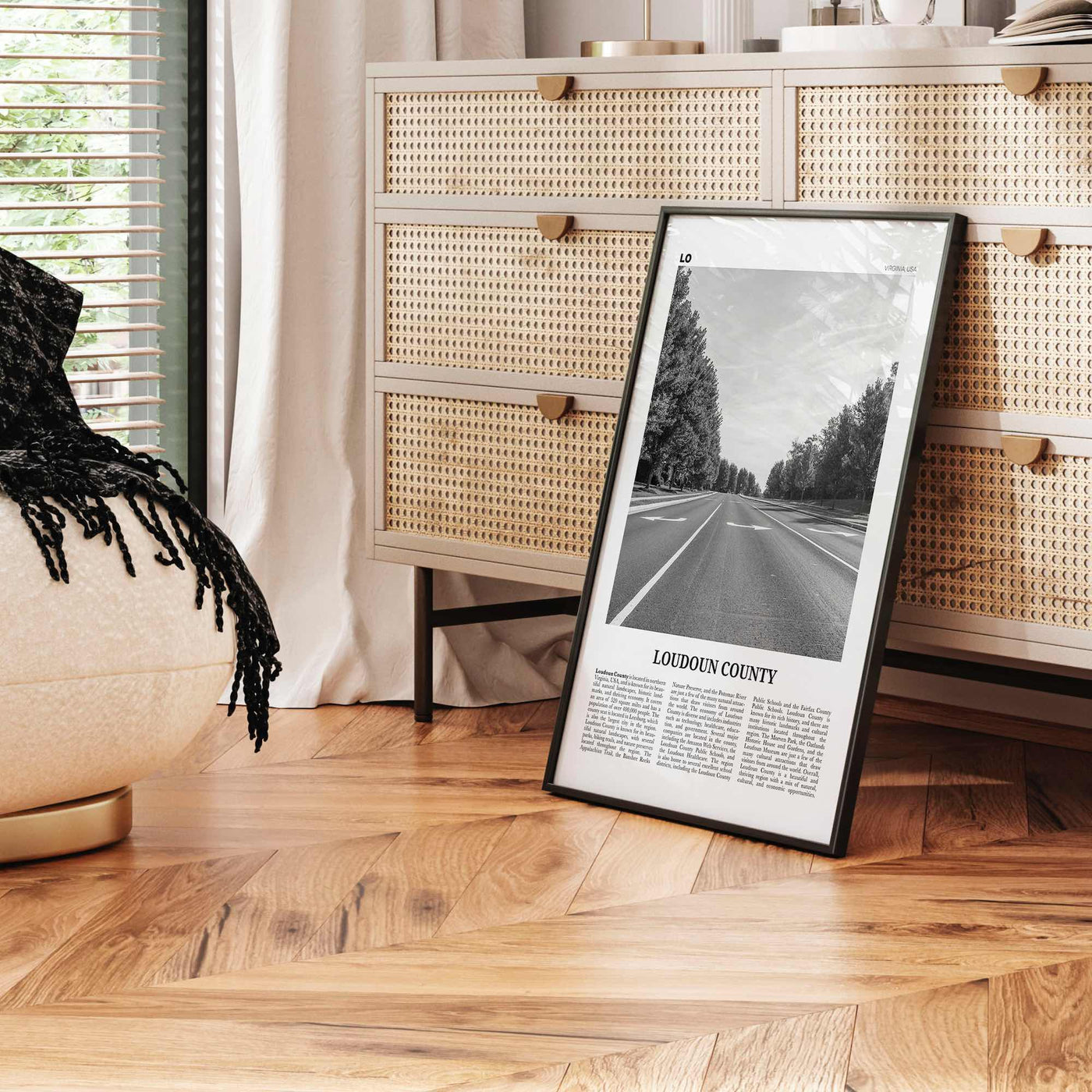 Loudoun County Print Black and White, Loudoun County Wall Art, Loudoun County Poster, Loudoun County Photo, Loudoun Wall Décor, Loudoun Map