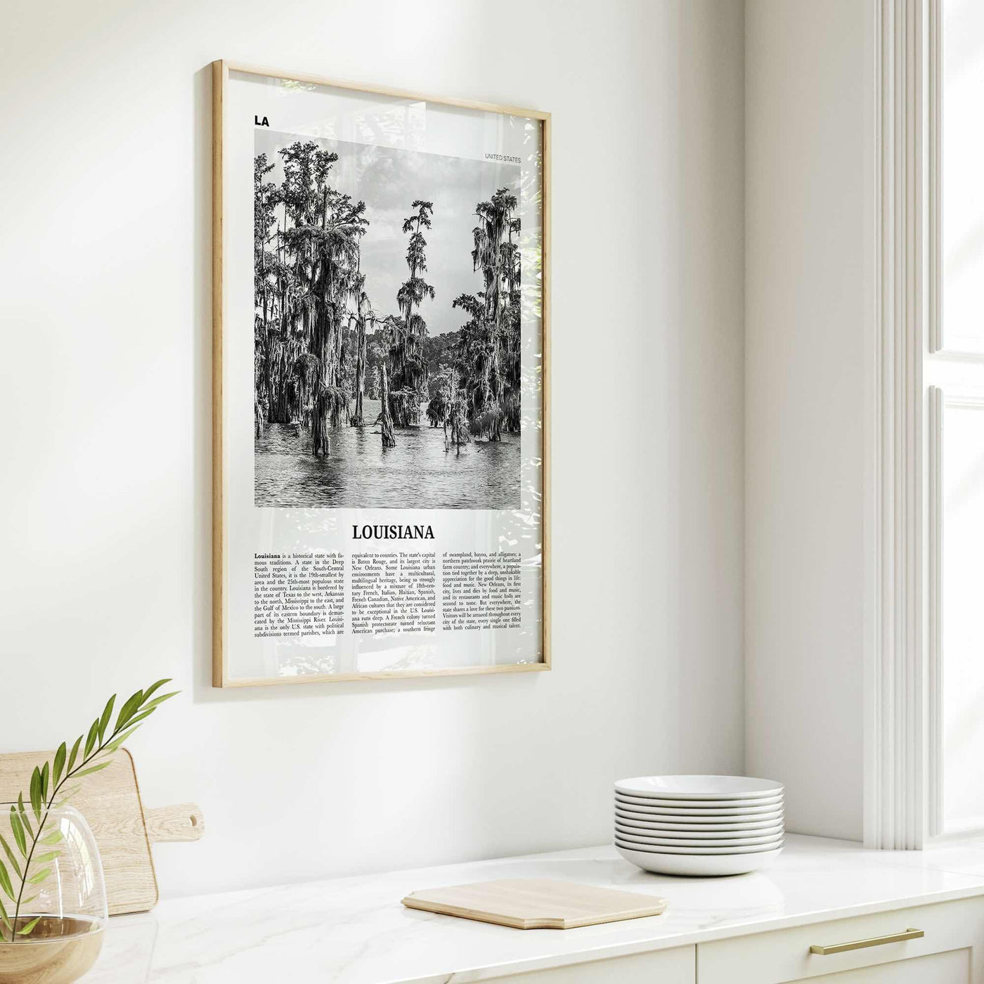 Louisiana Print Black and White No 1, Louisiana Wall Art, Louisiana Poster, Louisiana Photo, Louisiana Decor, USA, United States