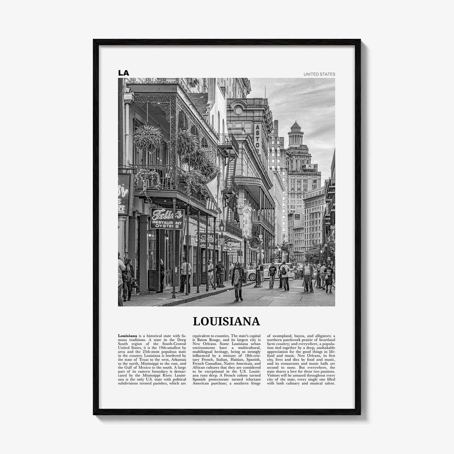 Louisiana Print Black and White No 3, Louisiana Wall Art, Louisiana Poster, Louisiana Photo, Louisiana Wall Décor, Louisiana, United States
