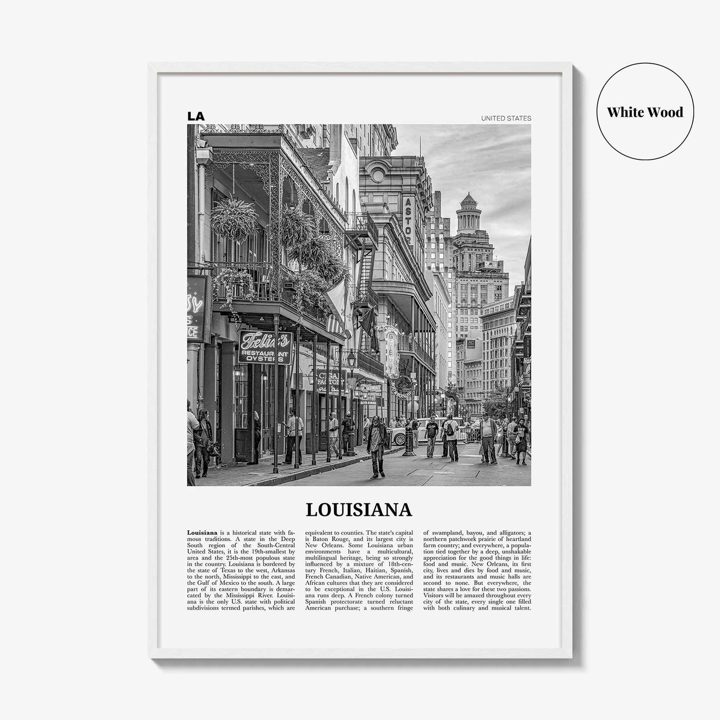 Louisiana Print Black and White No 3, Louisiana Wall Art, Louisiana Poster, Louisiana Photo, Louisiana Wall Décor, Louisiana, United States