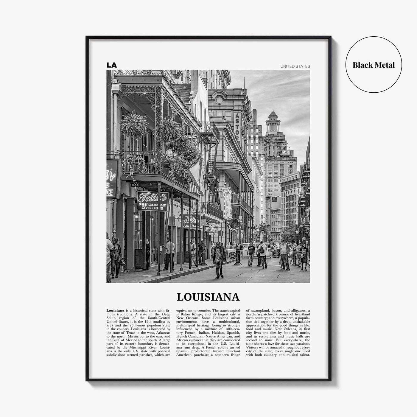 Louisiana Print Black and White No 3, Louisiana Wall Art, Louisiana Poster, Louisiana Photo, Louisiana Wall Décor, Louisiana, United States