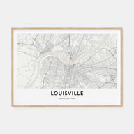 Louisville Map Landscape Poster