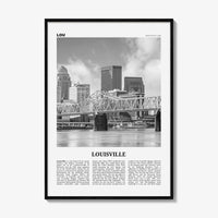 Louisville Print Black and White No 1, Louisville Wall Art, Louisville Poster, Louisville Photo, Kentucky, USA, United States, America
