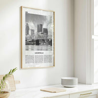 Louisville Print Black and White No 1, Louisville Wall Art, Louisville Poster, Louisville Photo, Kentucky, USA, United States, America