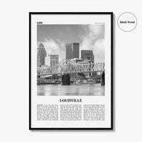 Louisville Print Black and White No 1, Louisville Wall Art, Louisville Poster, Louisville Photo, Kentucky, USA, United States, America