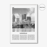 Louisville Print Black and White No 1, Louisville Wall Art, Louisville Poster, Louisville Photo, Kentucky, USA, United States, America