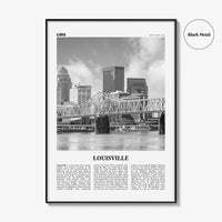 Louisville Print Black and White No 1, Louisville Wall Art, Louisville Poster, Louisville Photo, Kentucky, USA, United States, America
