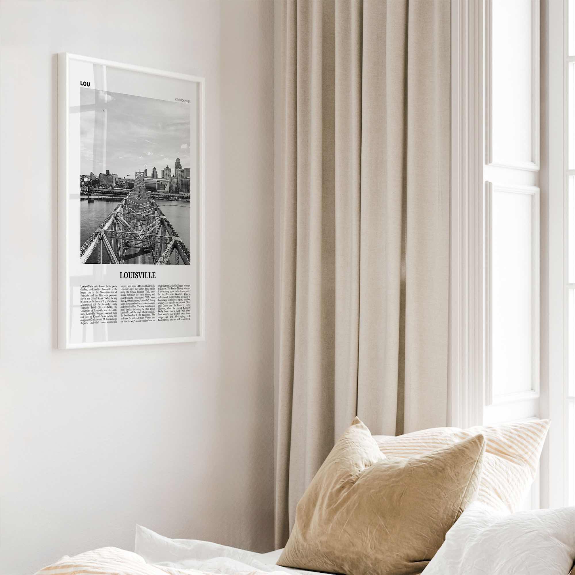 Louisville Print Black and White No 2, Louisville Wall Art, Louisville Poster, Louisville Photo, Kentucky, USA, United States, America