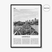 Louisville Print Black and White No 2, Louisville Wall Art, Louisville Poster, Louisville Photo, Kentucky, USA, United States, America