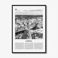 Lowell Print Black and White, Lowell Wall Art, Lowell Poster, Lowell Photo, Lowell Map, Lowell Wall Decor, Massachusetts, USA, United States