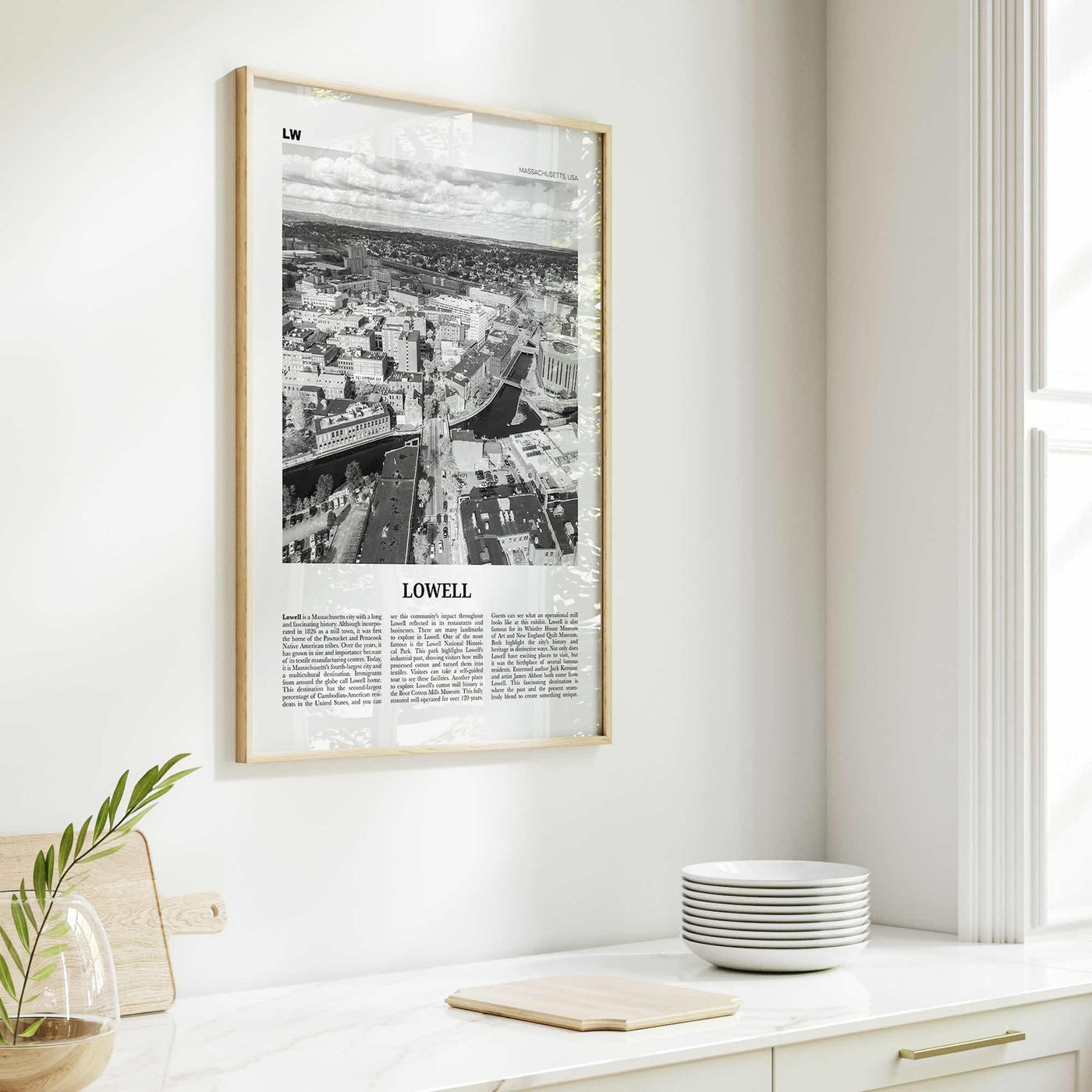 Lowell Print Black and White, Lowell Wall Art, Lowell Poster, Lowell Photo, Lowell Map, Lowell Wall Decor, Massachusetts, USA, United States