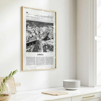 Lowell Print Black and White, Lowell Wall Art, Lowell Poster, Lowell Photo, Lowell Map, Lowell Wall Decor, Massachusetts, USA, United States