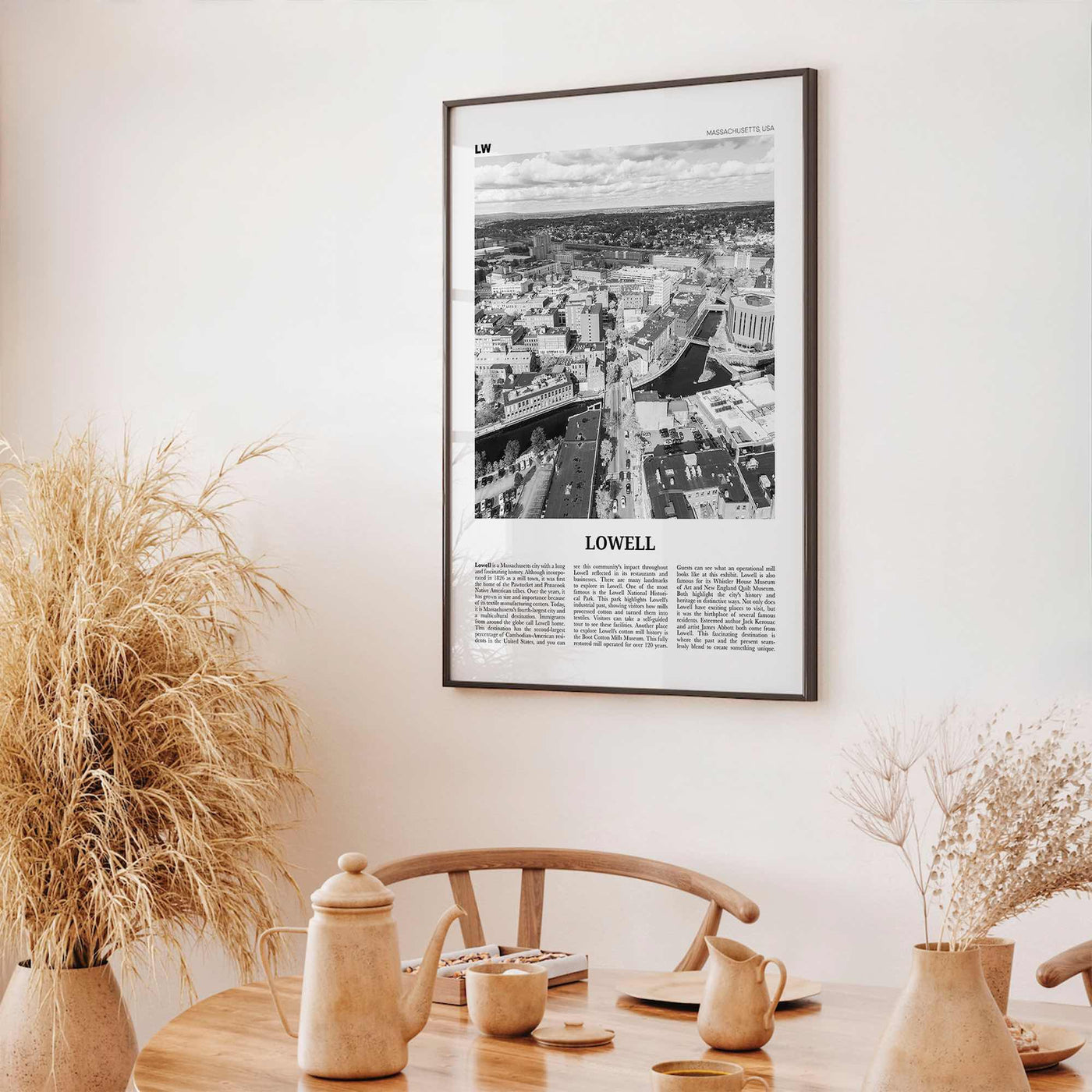 Lowell Print Black and White, Lowell Wall Art, Lowell Poster, Lowell Photo, Lowell Map, Lowell Wall Decor, Massachusetts, USA, United States