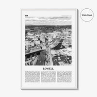 Lowell Print Black and White, Lowell Wall Art, Lowell Poster, Lowell Photo, Lowell Map, Lowell Wall Decor, Massachusetts, USA, United States