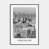 Lower East Side Portrait B&W Poster