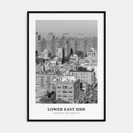 Lower East Side Portrait B&W Poster