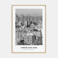 Lower East Side Portrait B&W Poster