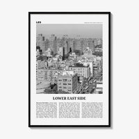 Lower East Side Print Black and White, Lower East Side Wall Art, Lower East Side Poster, Lower East Side Photo, New York City