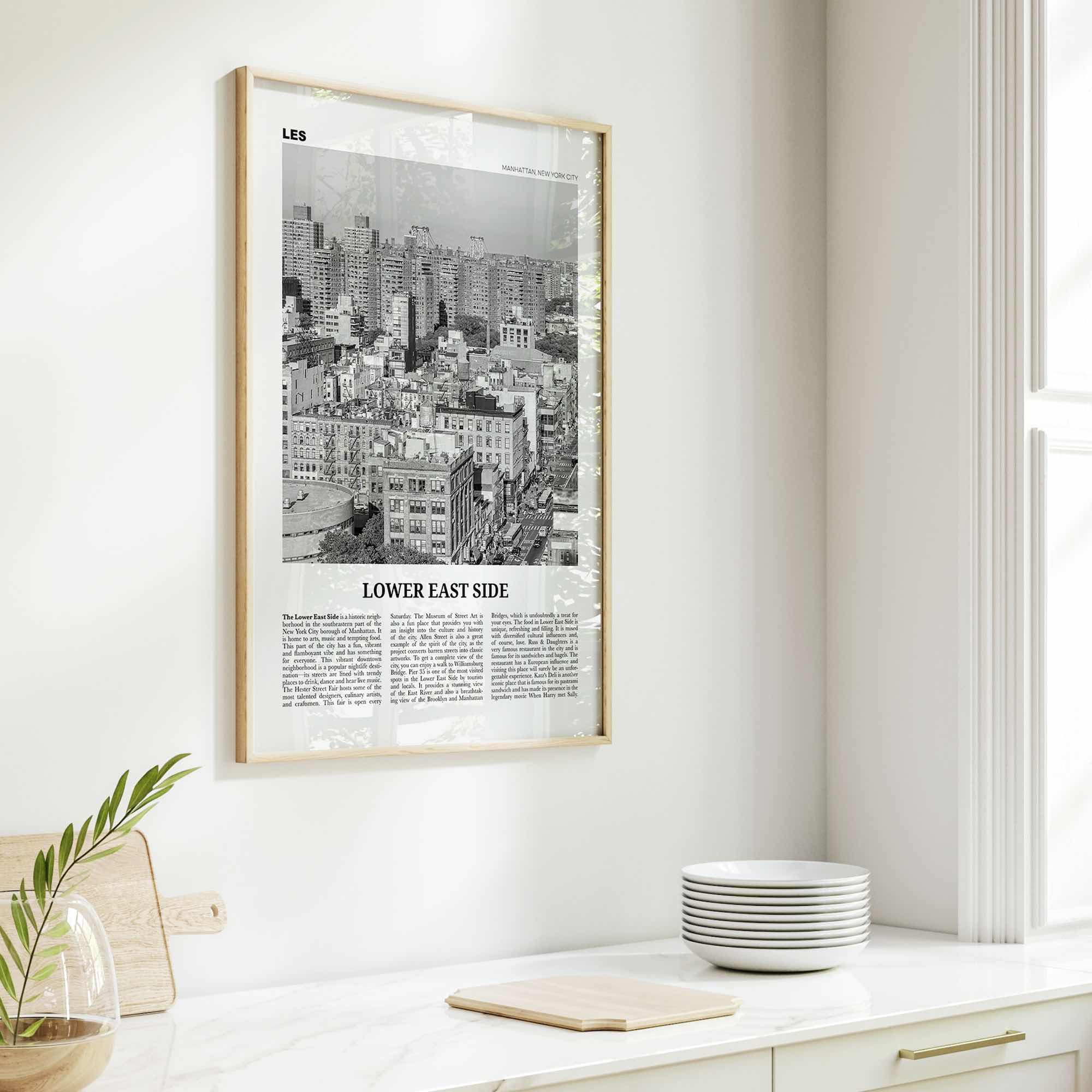 Lower East Side Print Black and White, Lower East Side Wall Art, Lower East Side Poster, Lower East Side Photo, New York City