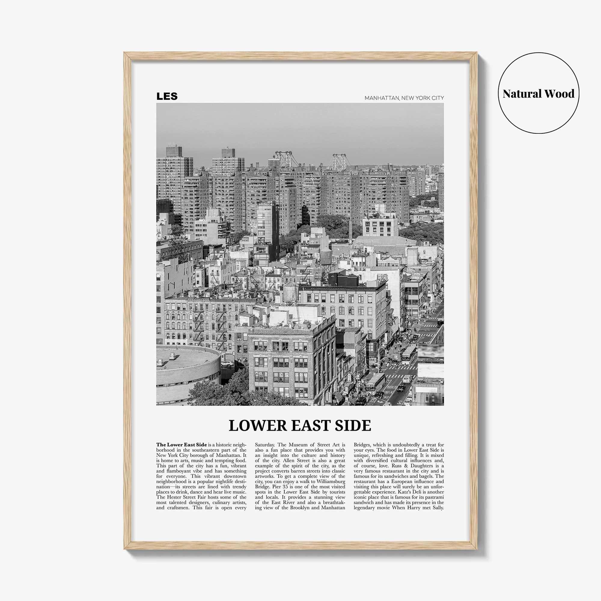 Lower East Side Print Black and White, Lower East Side Wall Art, Lower East Side Poster, Lower East Side Photo, New York City