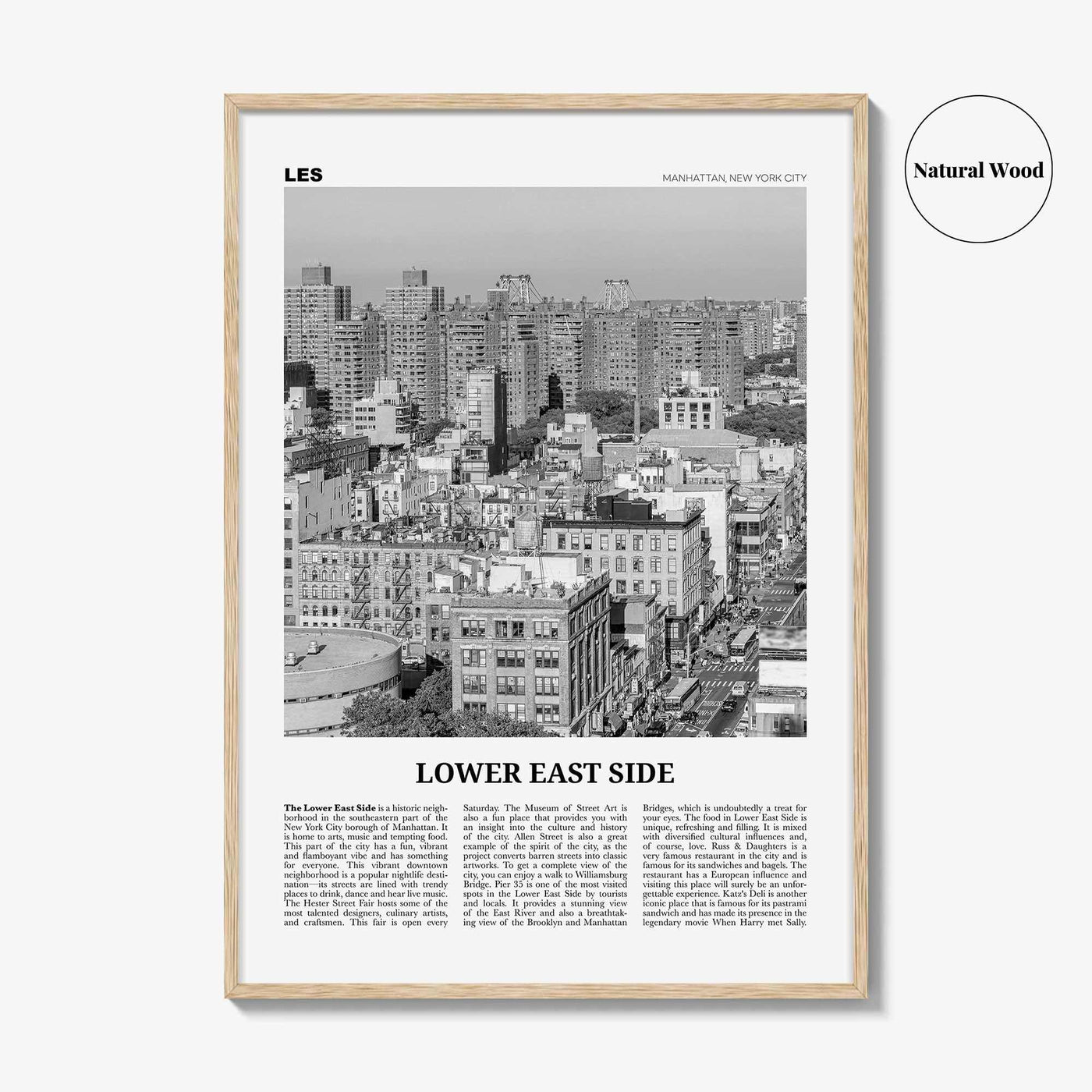 Lower East Side Print Black and White, Lower East Side Wall Art, Lower East Side Poster, Lower East Side Photo, New York City