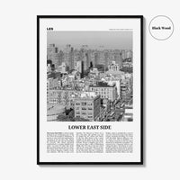 Lower East Side Print Black and White, Lower East Side Wall Art, Lower East Side Poster, Lower East Side Photo, New York City