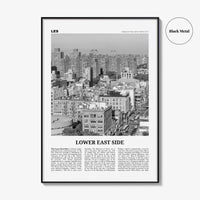 Lower East Side Print Black and White, Lower East Side Wall Art, Lower East Side Poster, Lower East Side Photo, New York City