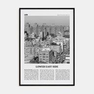 Lower East Side Travel B&W Poster