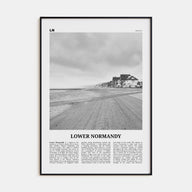 Lower Normandy Travel B&W Poster