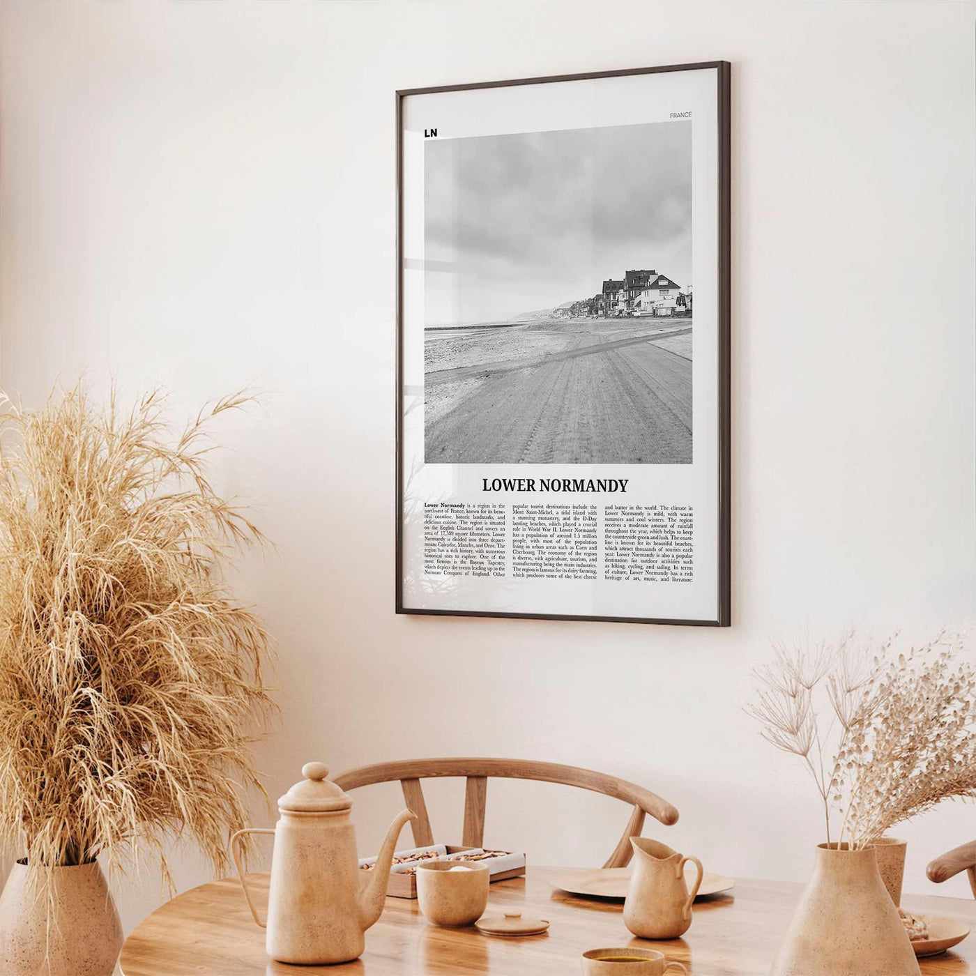 Lower Normandy Print Black and White, Lower Normandy Wall Art, Lower Normandy Poster, Lower Normandy Photo, Wall Décor, Lower Normandy Map