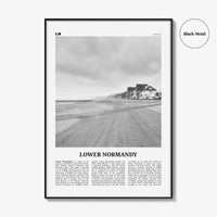 Lower Normandy Print Black and White, Lower Normandy Wall Art, Lower Normandy Poster, Lower Normandy Photo, Wall Décor, Lower Normandy Map