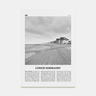 Lower Normandy Travel B&W Poster