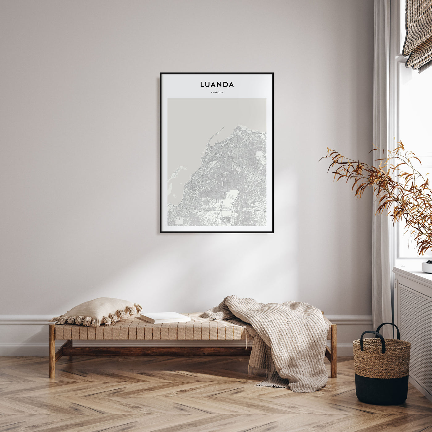 Luanda Map Portrait Poster
