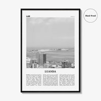 Luanda Print Black and White, Luanda Wall Art, Luanda Poster, Luanda Photo, Luanda Wall Decor, Angola, São Paulo Loanda, Africa